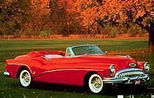 A high-compression V-8 powered the classic limited-edition 1953 Skylark, Buick's 50th Anniversary car.